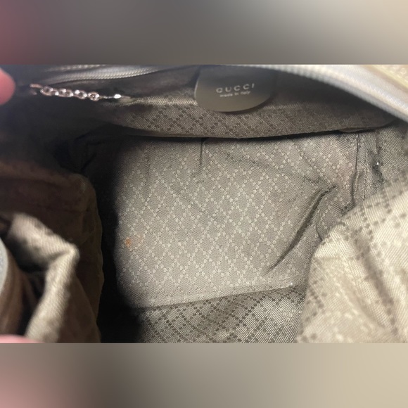 SOLD - GUCCI bamboo nylon shoulder bag - Picture 7 of 9